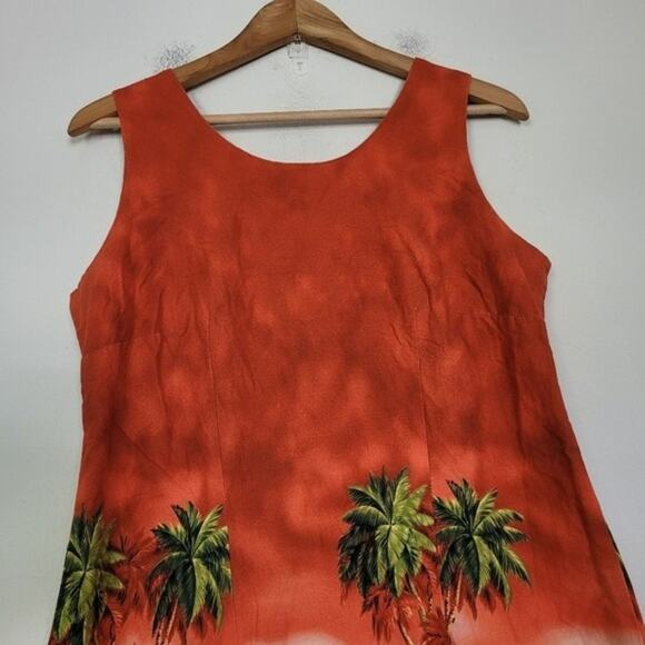 American Vintage Orange Tropical Print Mini Dress - Picture 2 of 10